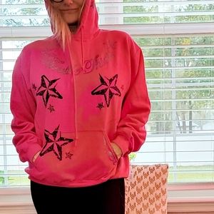 Girls Moto Throttle Thirst Pink Hoodie M